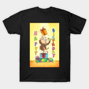 Juggling Birthday Hedgehogs T-Shirt